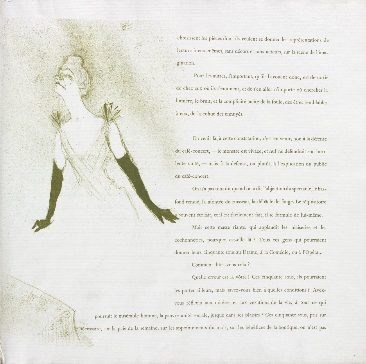 Yvette Guilbert-Französische Serie: Nr. 4, 1894 von Henri de Toulouse Lautrec