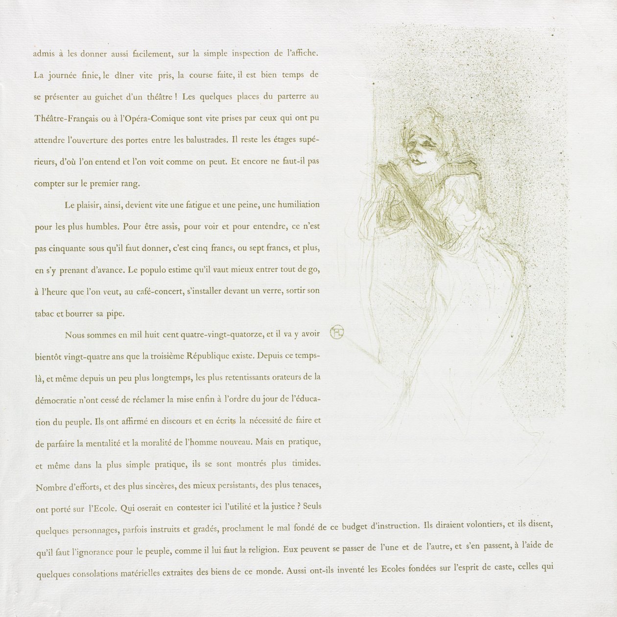 Yvette Guilbert - Französische Serie: Nr. 5, 1894 von Henri de Toulouse Lautrec