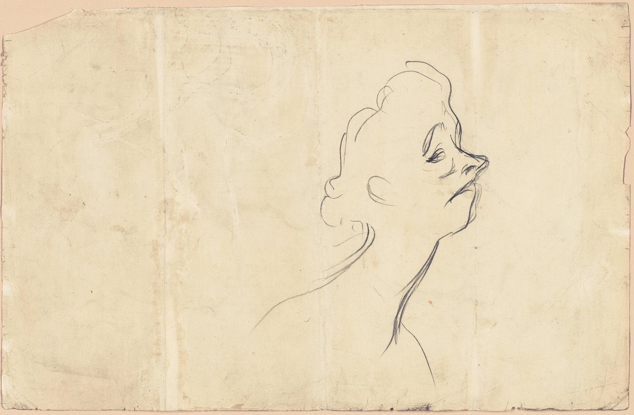 Yvette Guilbert (recto) Dreiviertellängenstudie von Yvette Guilbert (verso) von Henri de Toulouse Lautrec