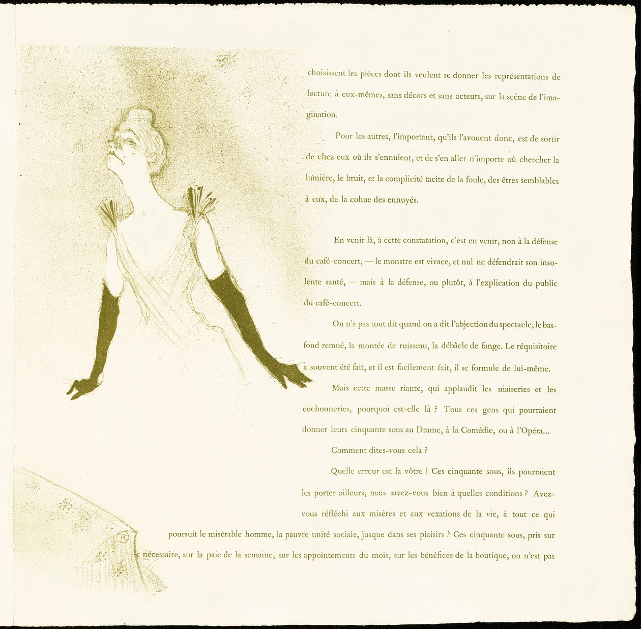 Yvette Guilbert von Henri de Toulouse Lautrec
