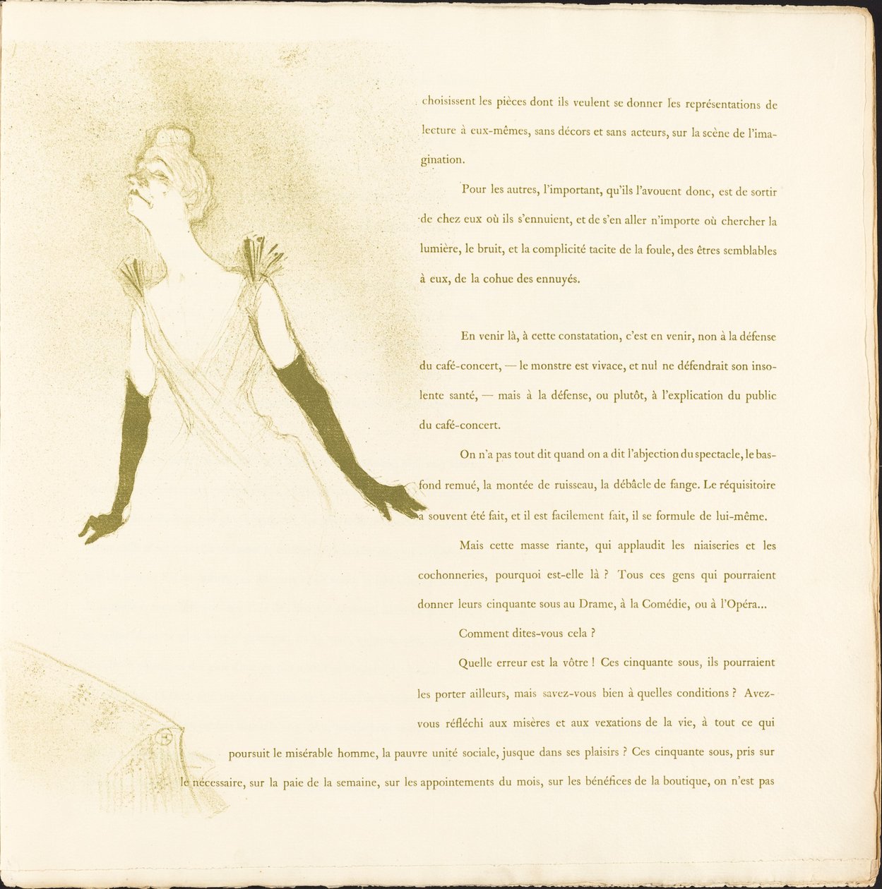 Yvette Guilbert, 1894 von Henri de Toulouse Lautrec