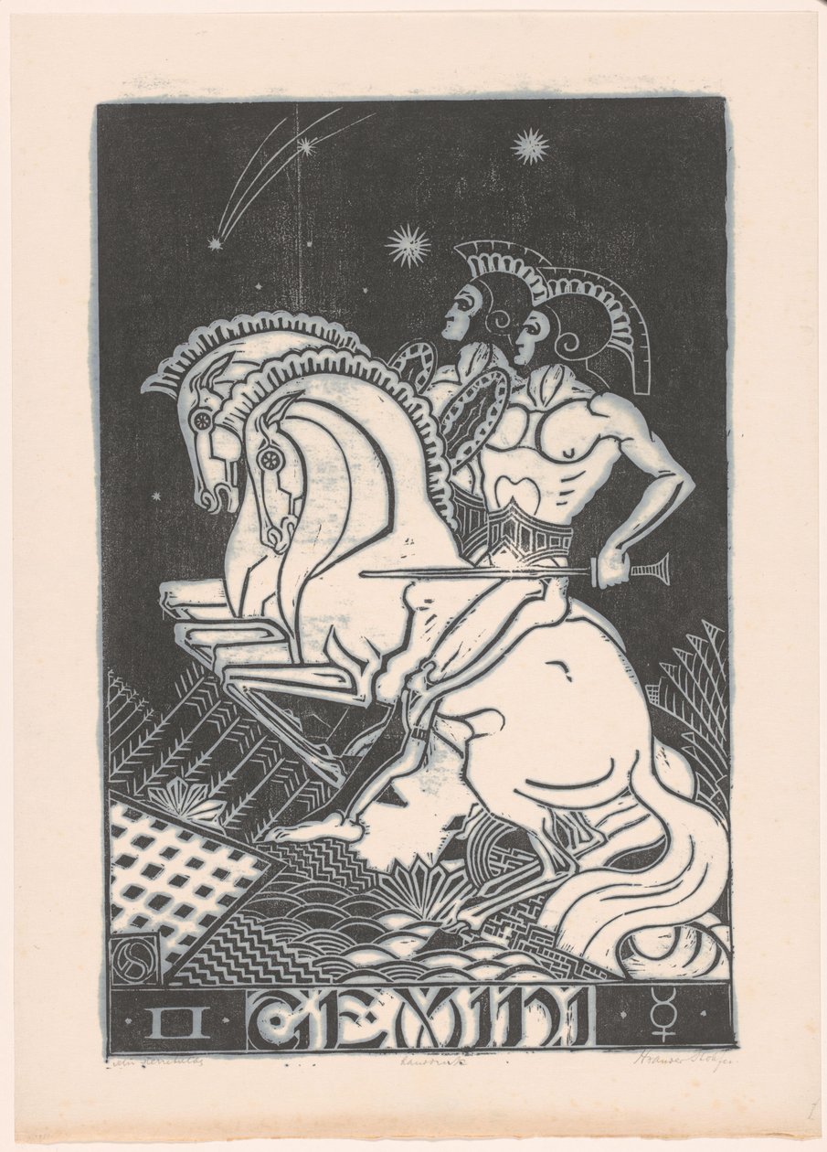 Sternzeichen Zwillinge von Henri van der Stok (signed by artist)
