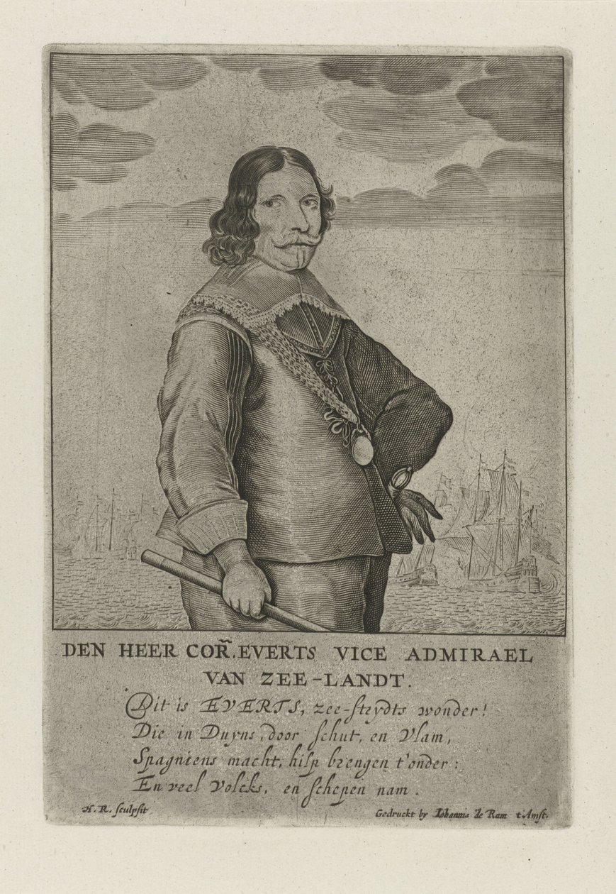 Porträt von Cornelis Evertsen von Henrick Rochuszn van Dagen