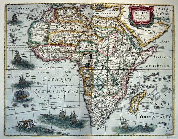 Karte von Afrika, aus 