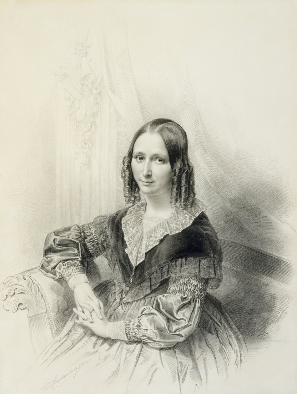 Porträt von Suzanne Herckenrath, 1843 von Henricus Wilhelmus Couwenberg
