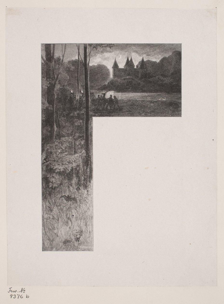 Illustration zu Christian Winther, "Hjortens Flugt" von Henrik Bornemann