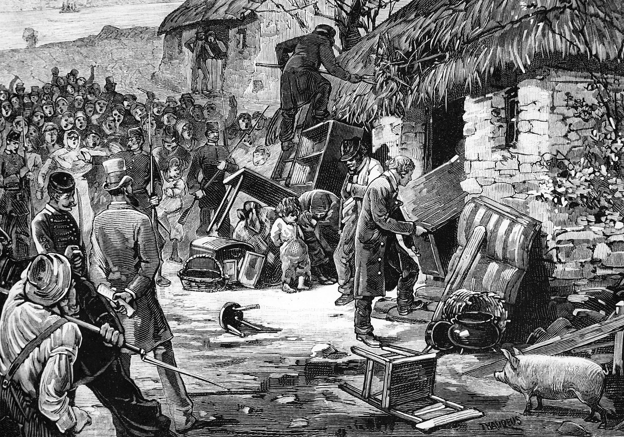 Unruhen in Irland - Die Vertreibung eines Bauern, aus 