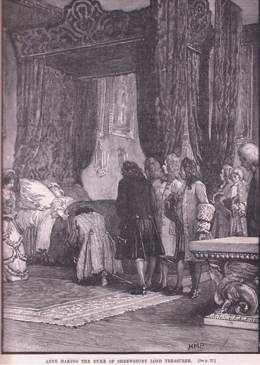 Anne ernennt den Herzog von Shrewsbury zum Lord Treasurer, 1714 von Henry Marriott Paget