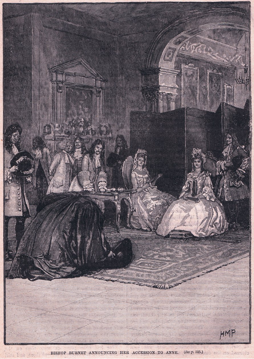 Bischof Burnet verkündet ihre Thronbesteigung an Anne AD 1702 von Henry Marriott Paget
