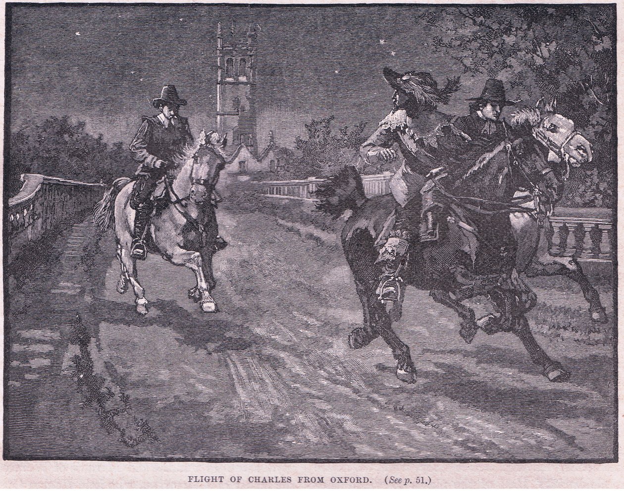 Flucht von Charles I aus Oxford, 1646 von Henry Marriott Paget