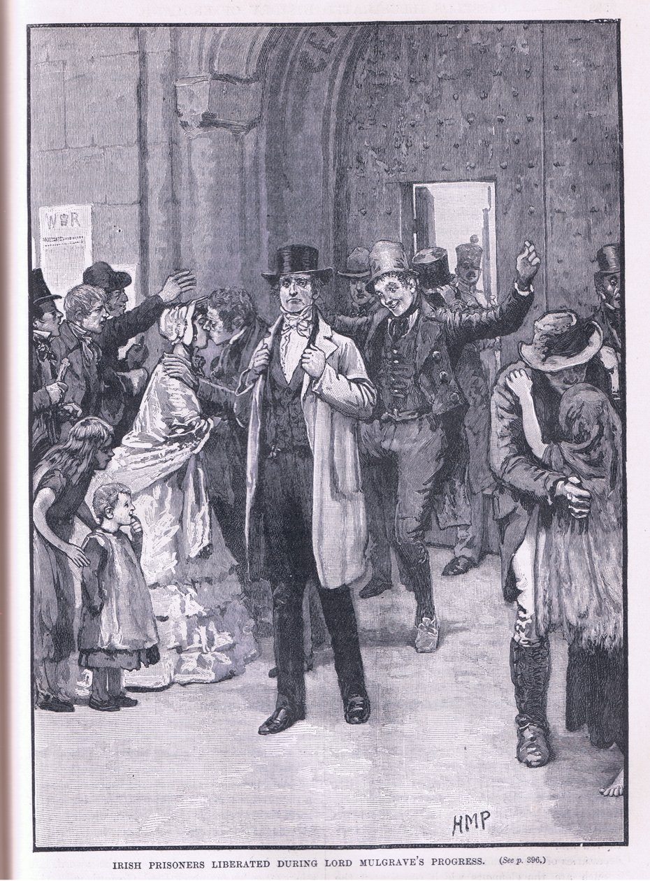 Irische Gefangene, die während Lord Mulgraves Fortschritt AD 1836 befreit wurden von Henry Marriott Paget