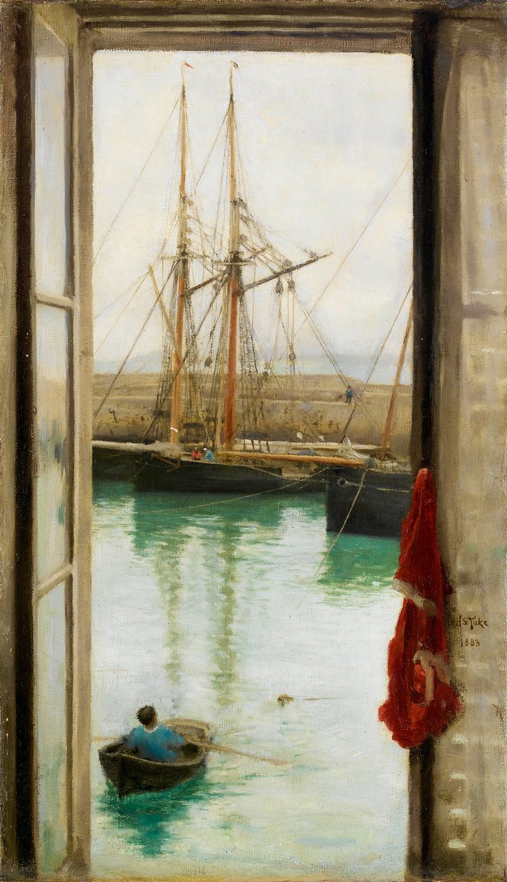 Hafen Dielette, Normandie von Henry Scott Tuke