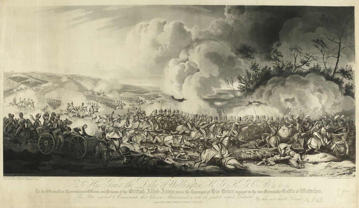 Die Schlacht von Waterloo, 1815 von Henry Thomas Alken
