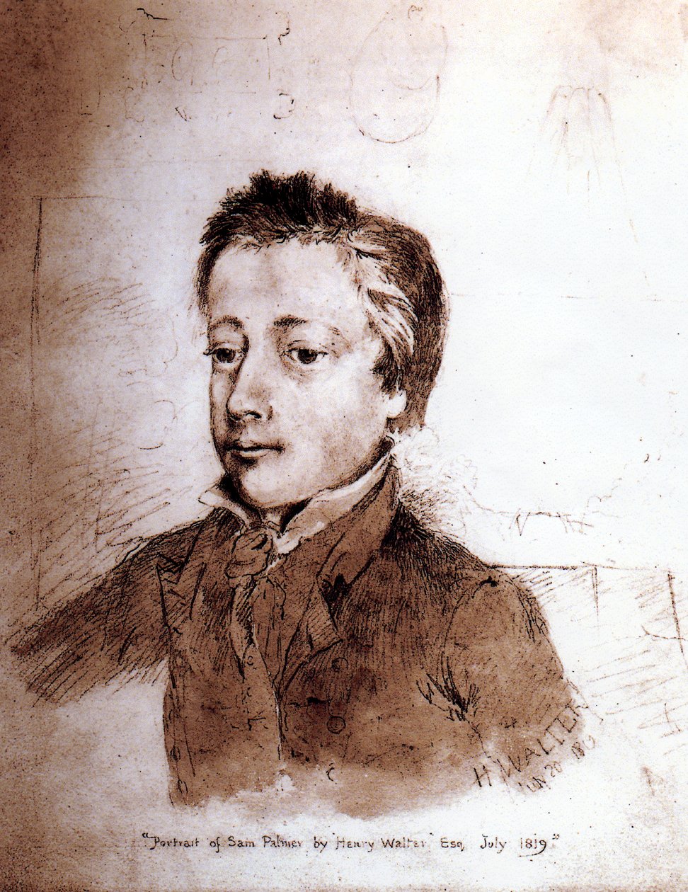 Porträt von Samuel Palmer (1805-81) als Junge, 1819 von Henry Walter