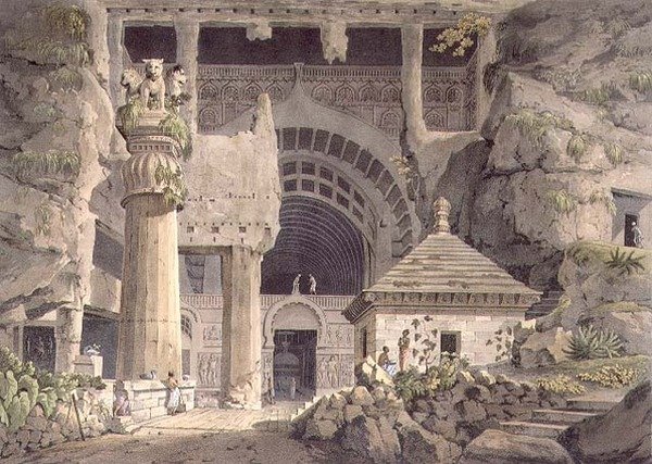 Antike Ausgrabungen in Carli, Platte XIV, graviert von Daniel Havell 1809 von Henry (after) Salt