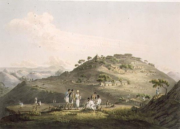 Die Stadt Dixan in Abessinien, gestochen von Daniel Havell von Henry (after) Salt