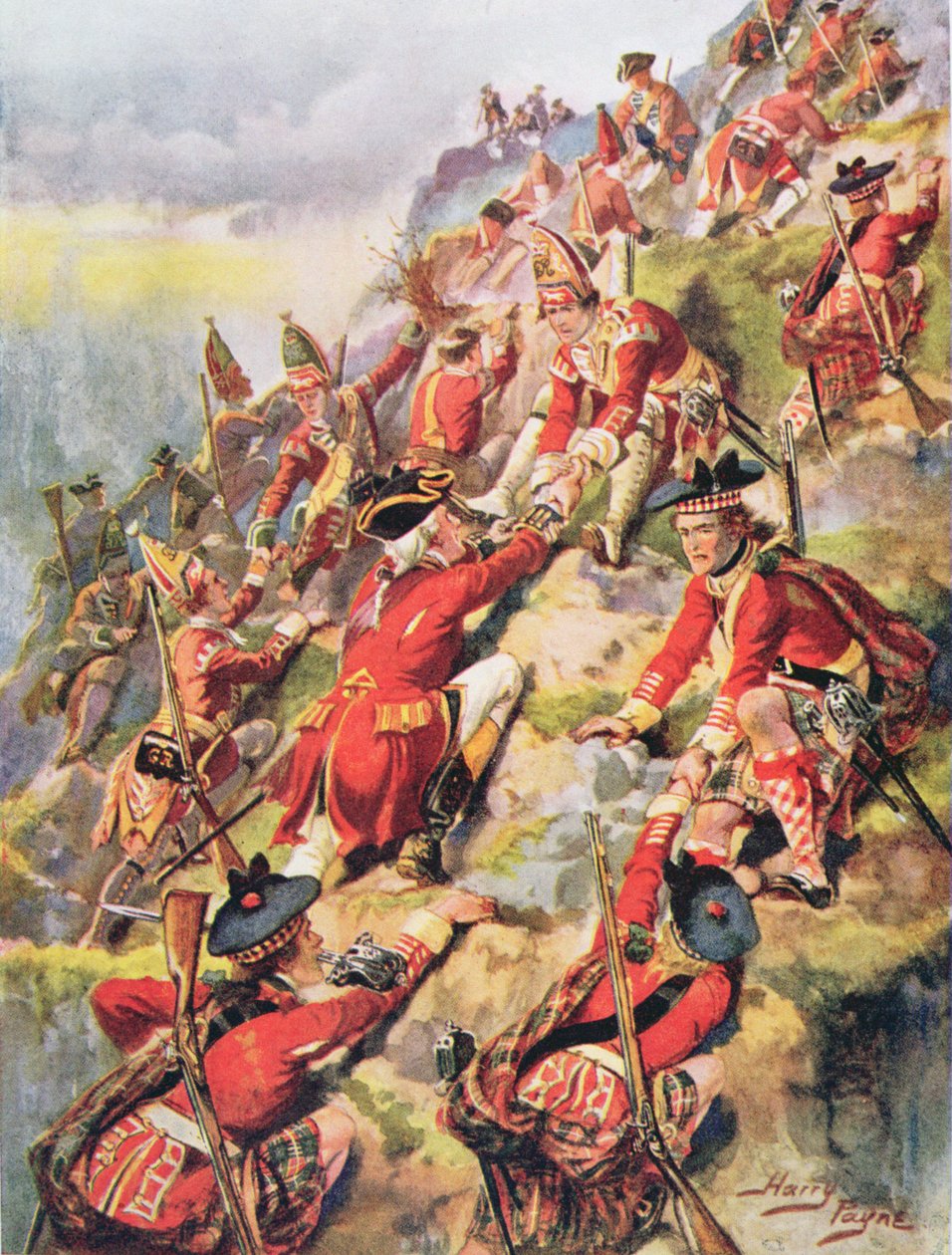 Erklimmen der Höhen von Abraham, Illustration aus 