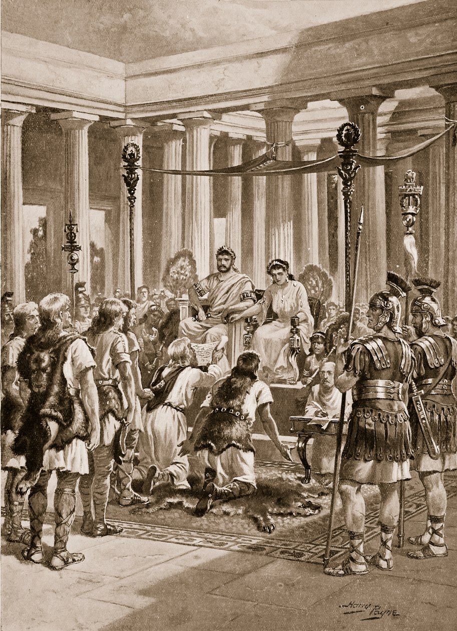Die Klagen der Briten, Illustration aus Die Geschichte der Nation von Henry A. Payne