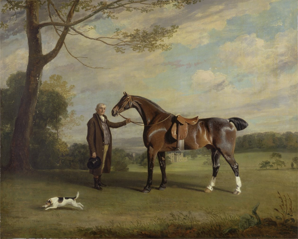 Der Stallmeister des Earl of Shrewsbury hält einen Jäger, ca. 1800 von Henry Bernard Chalon