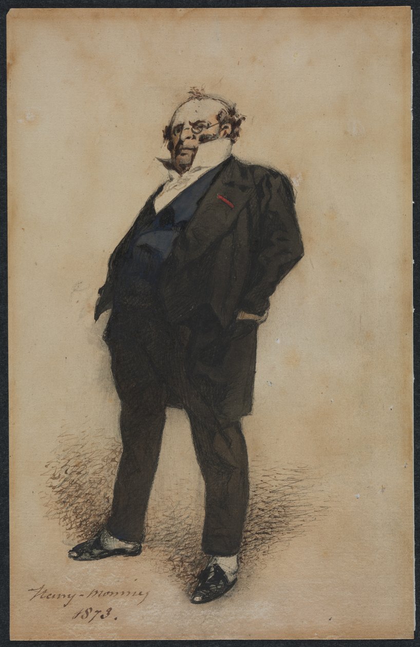 Selbstporträt in der Rolle von M. Prudhomme, 1873 von Henry Bonaventure Monnier