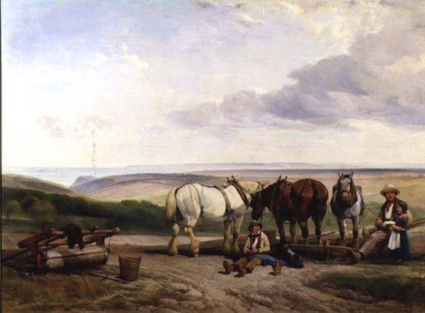 Die Südseite des Vale of Ecclesborne, nahe Hastings, East Sussex von Henry Brittan Willis