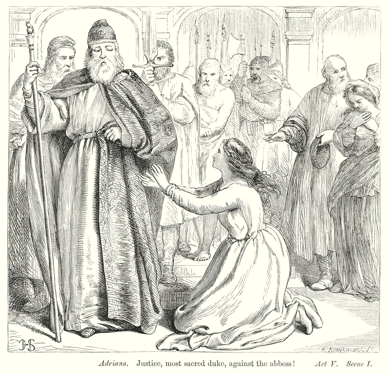 Die Komödie der Irrungen (Gravur) von Henry Courtney (after) Selous