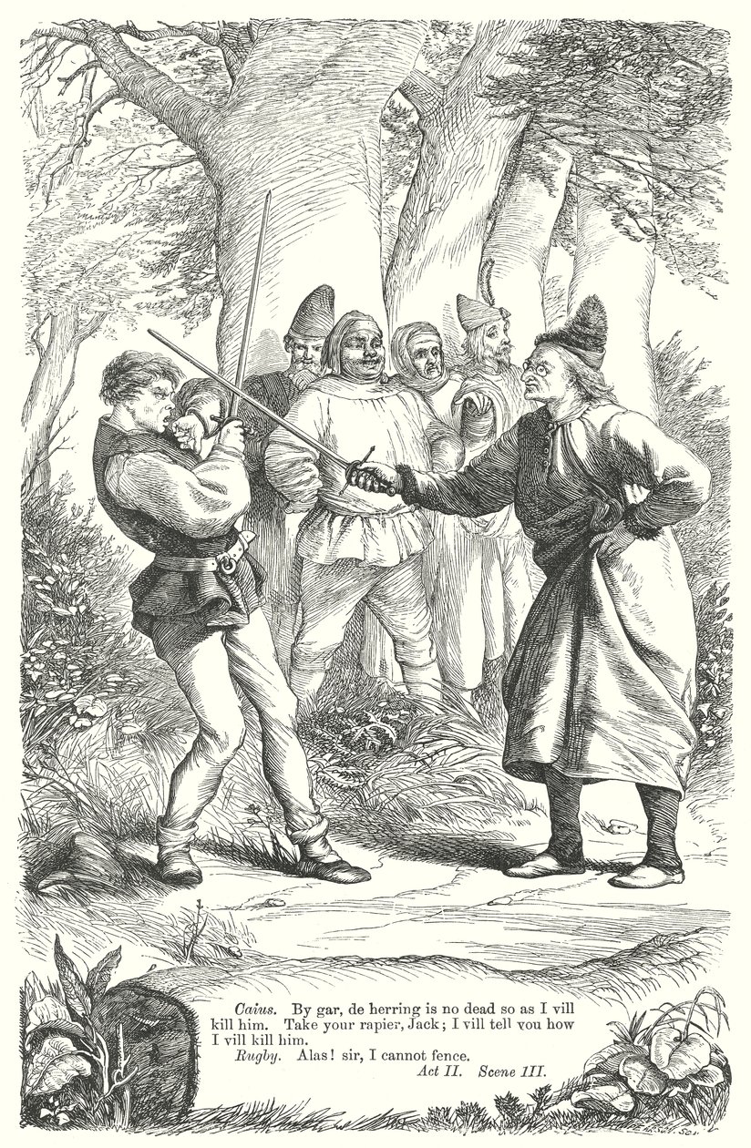 Die lustigen Weiber von Windsor (Gravur) von Henry Courtney (after) Selous