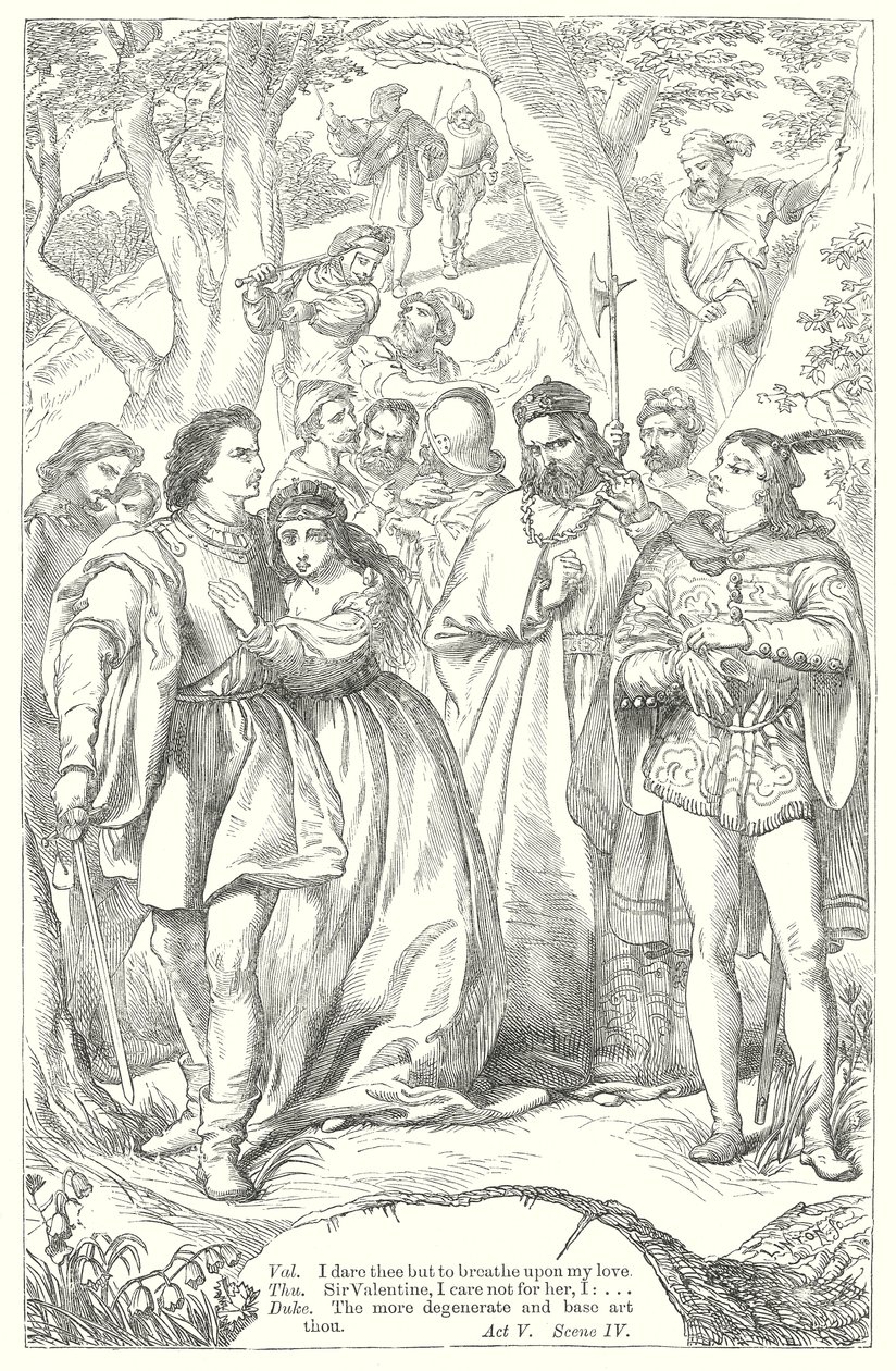 Die zwei Herren aus Verona von Henry Courtney (after) Selous