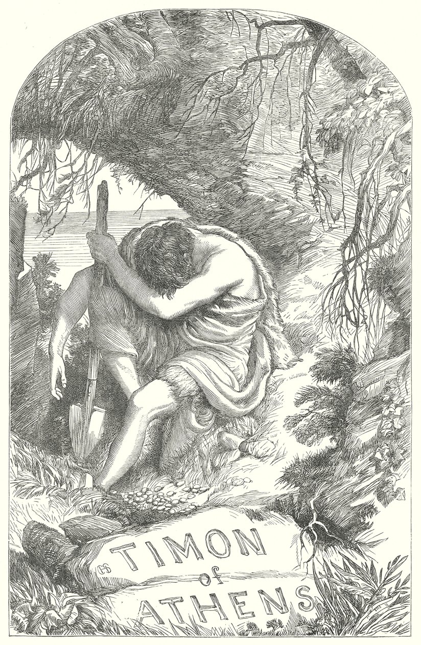 Timon von Athen (Gravur) von Henry Courtney (after) Selous