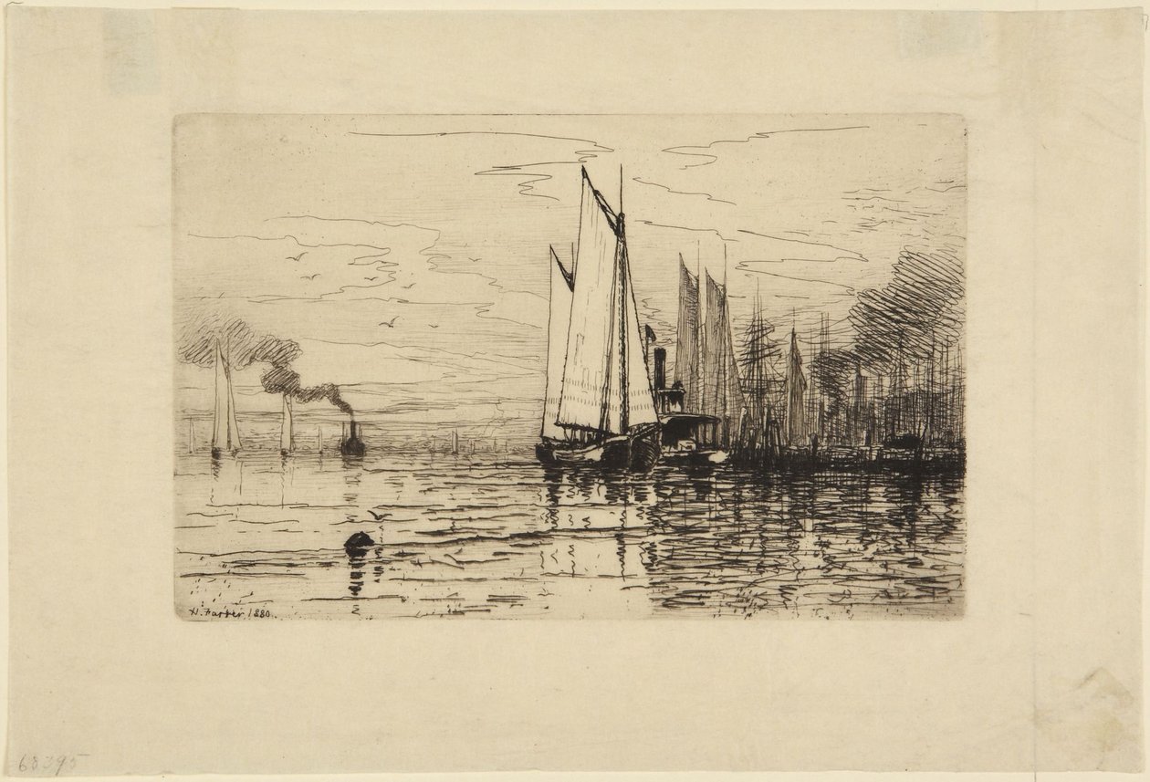 Boote im Hafen von Henry Farrer