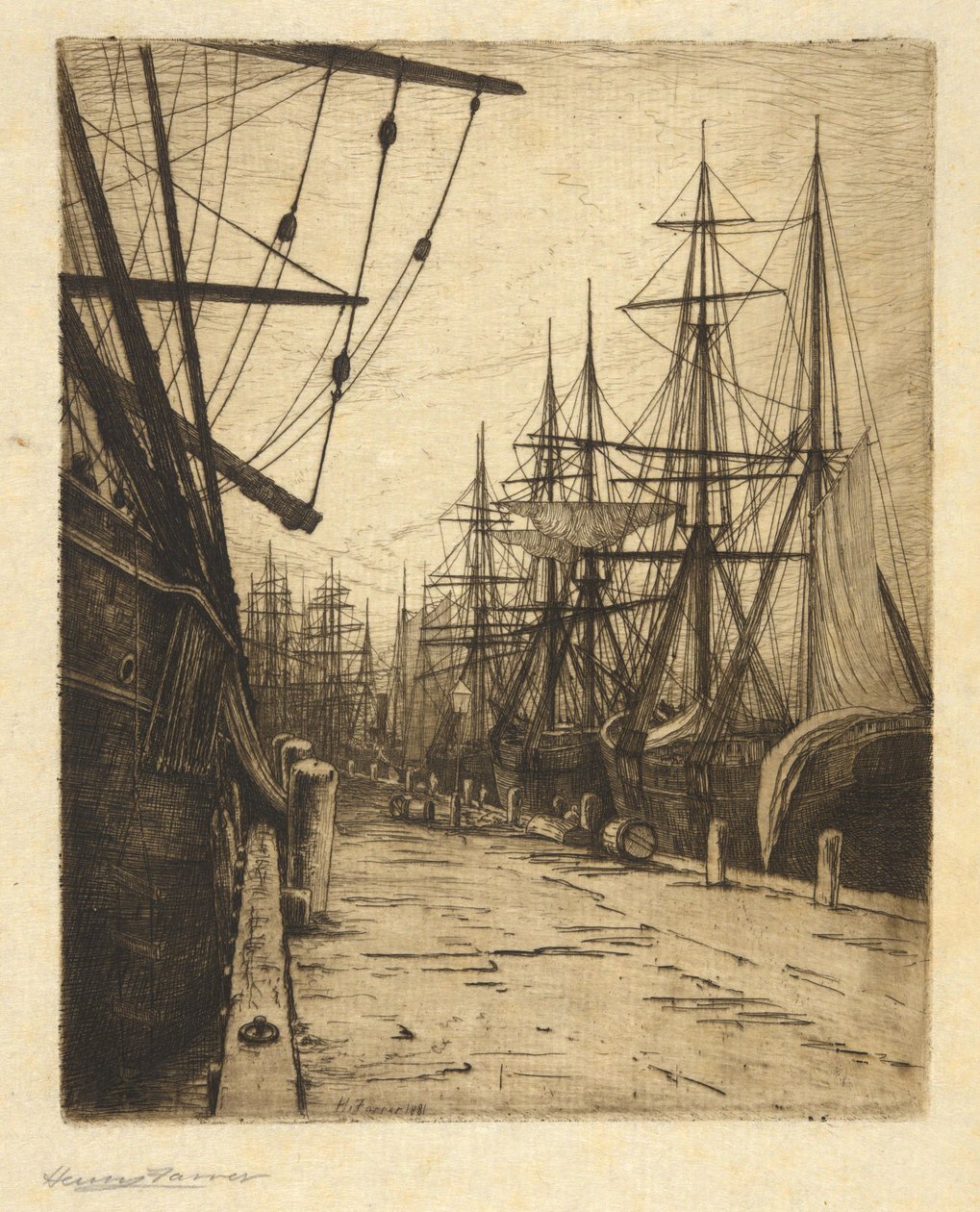 Abend in den Atlantik-Docks von Henry Farrer