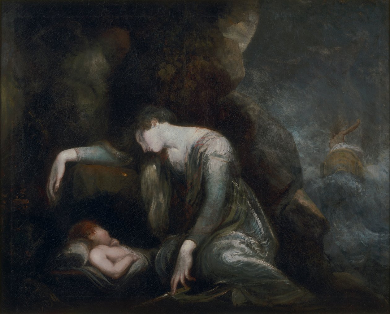 Danaë und Perseus auf Seriphos(?) von Johann Heinrich Füssli