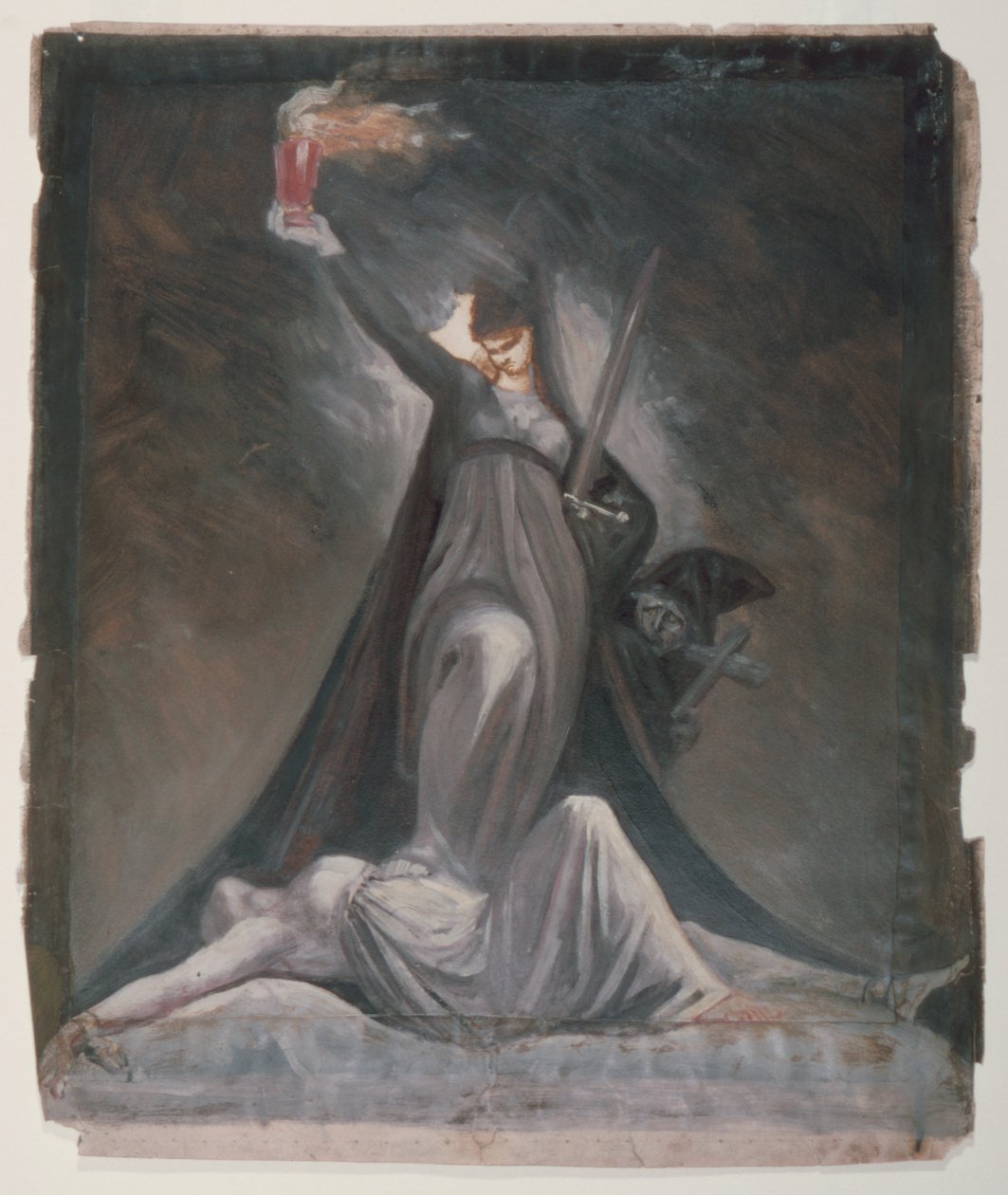 Studie für Inquisition, Illustration zu Columbiad von Johann Heinrich Füssli