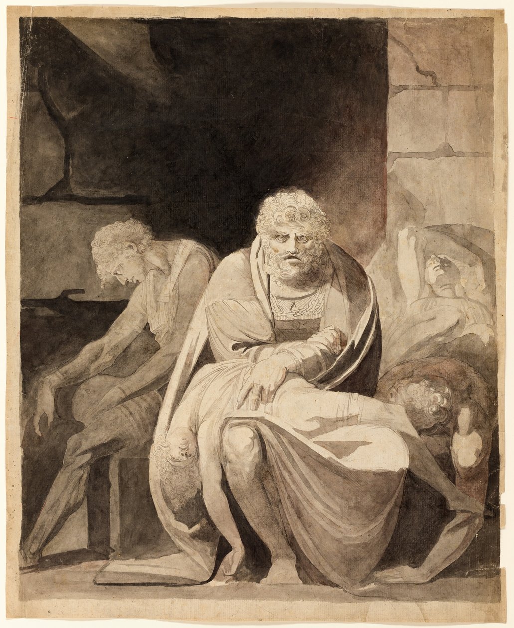 Ugolino und seine Söhne verhungern im Turm von Henry Fuseli