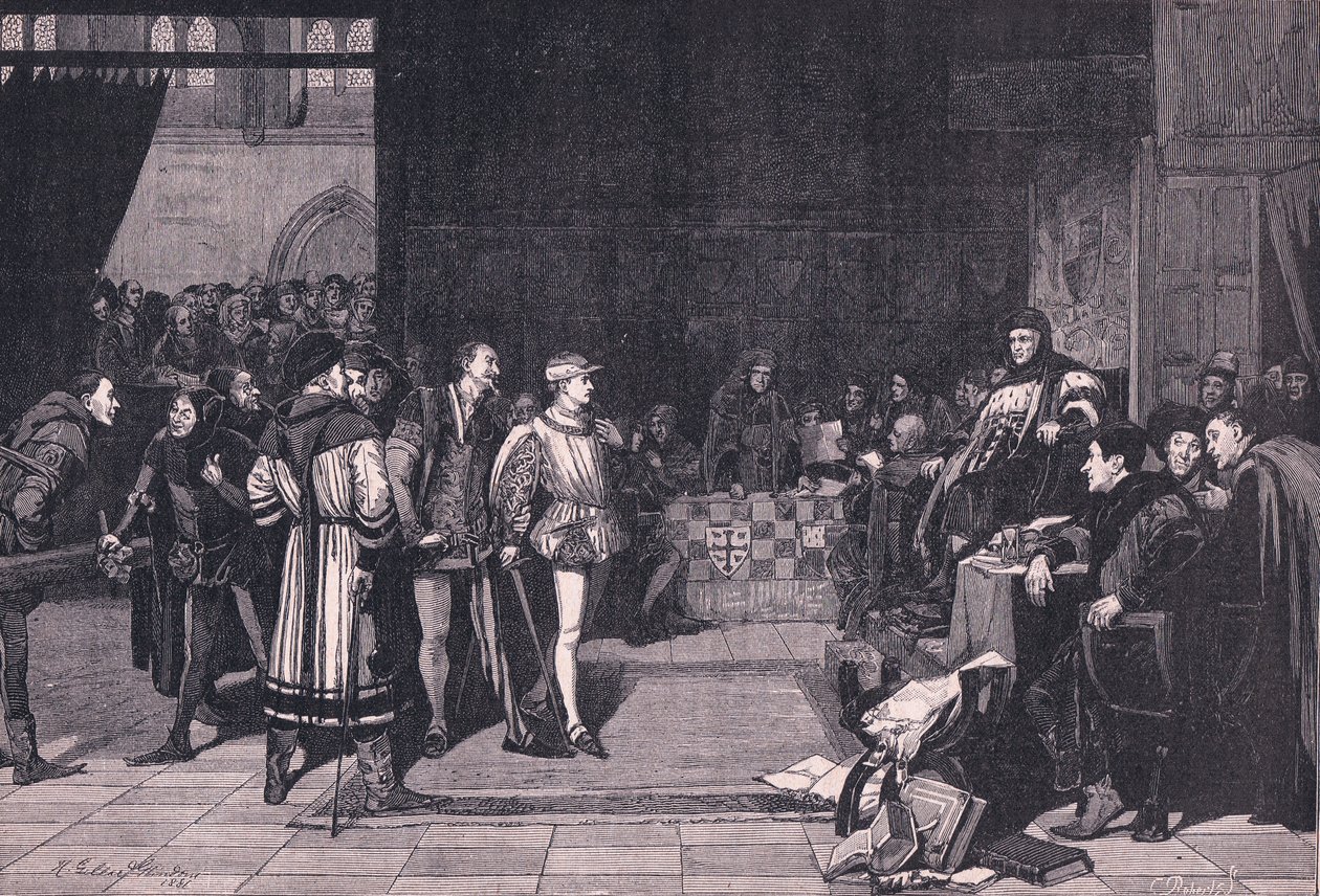 Heinrich, Prinz von Wales vor Richter Gascoigne von Henry Gillard Glindoni