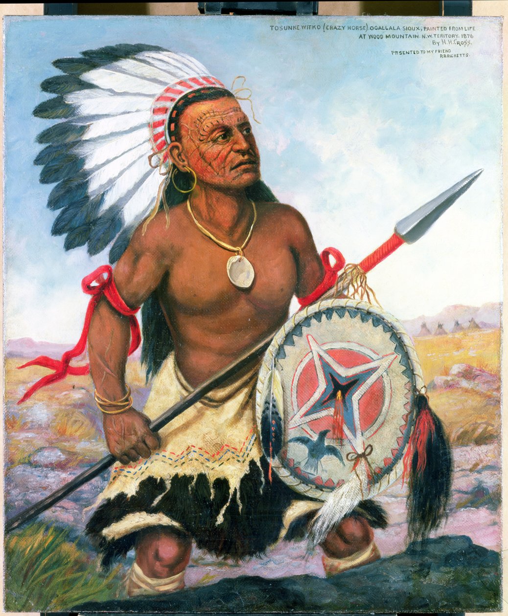 Porträt von Crazy Horse, 1876 von Henry H. Cross