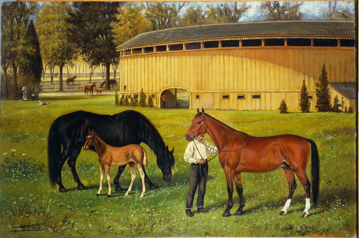 Die Trainingsbahn auf dem Messegelände, 1887 von Henry H. Cross
