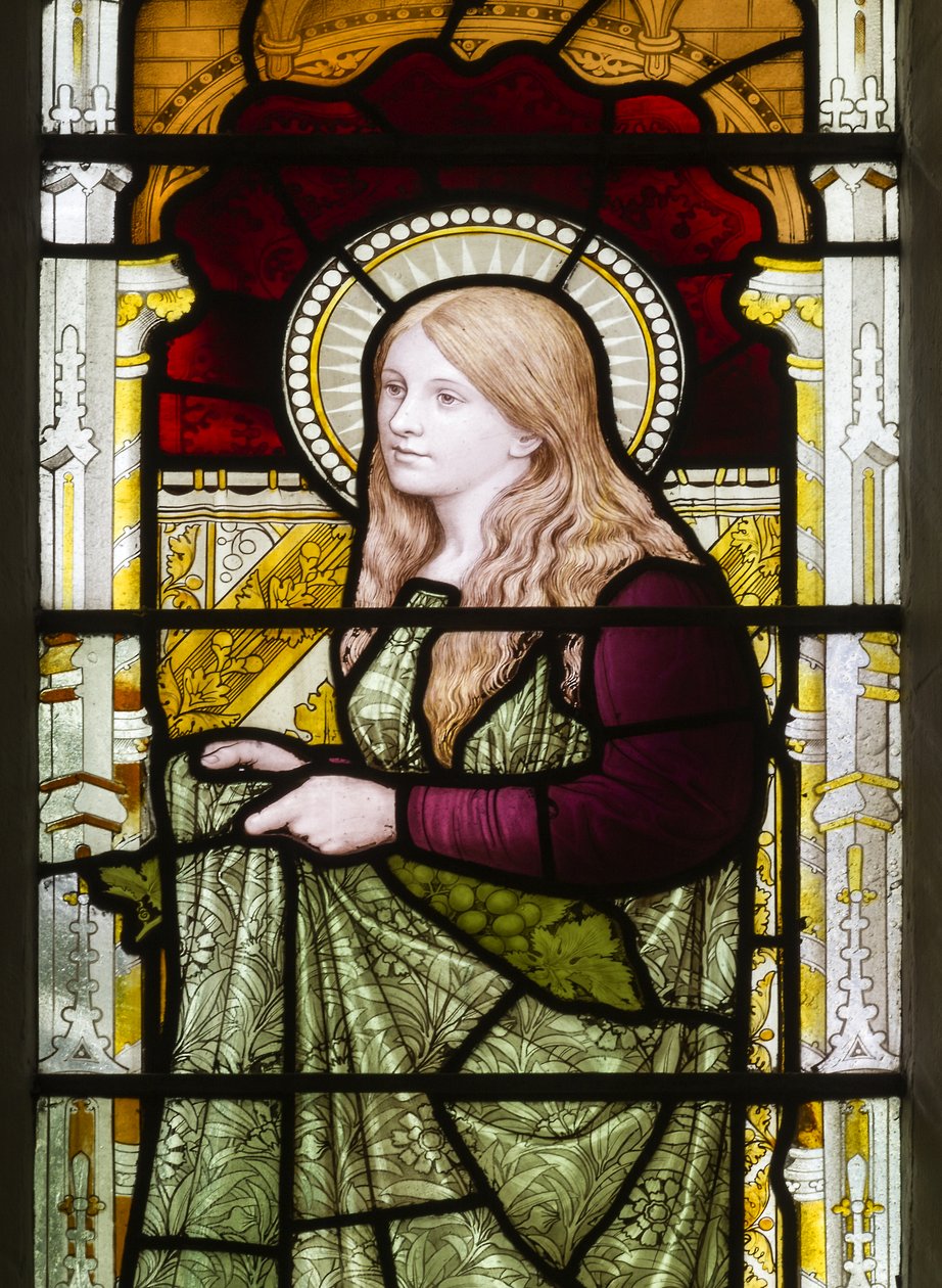 Cambridge, Trinity College, Heaton Butler & Bayne, Henry Holiday, Phoebe, 1870, Phoebe Cookson, adaptiert von Carl Almquist von Henry Holiday