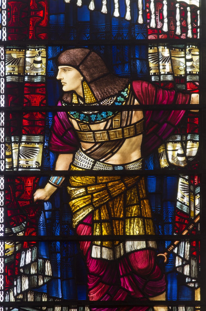 Durham Cathedral, Moses verlässt den Hof des Pharao (Detail), 1895 von Henry Holiday