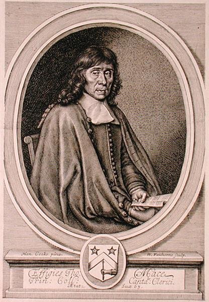 Porträt von Thomas Mace (1612-1706) graviert von William Faithorne (1656-c.1701) (Stich) von Henry I (after) Cooke