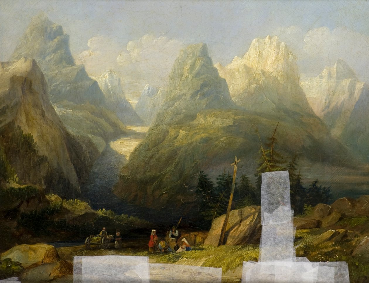 Ein Blick auf die Alpen von Henry John (attr. to) Boddington