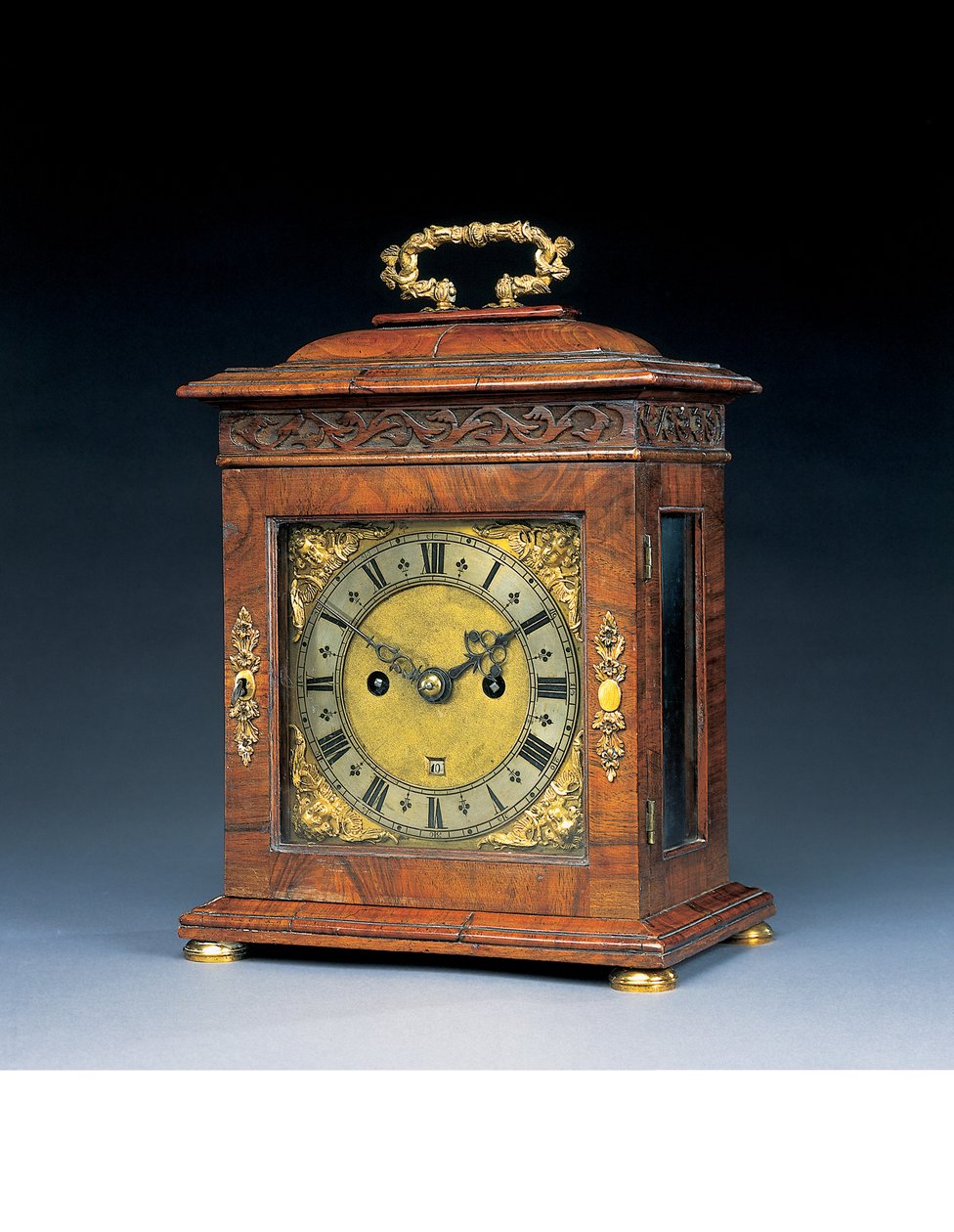 Charles II Stunde und halbe Stunde schlagende Konsoluhr, London, ca. 1685 von Henry Jones