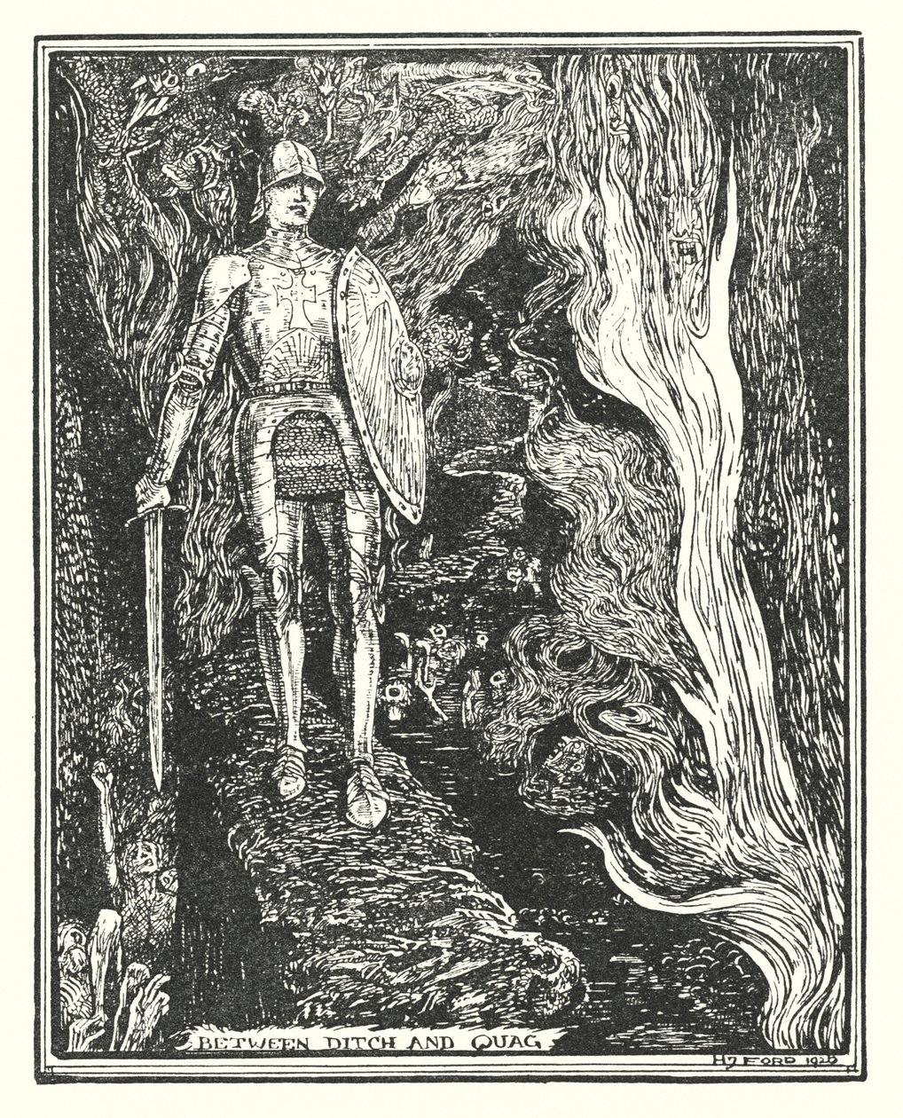 Illustration für Die Pilgerreise von John Bunyan von Henry Justice Ford