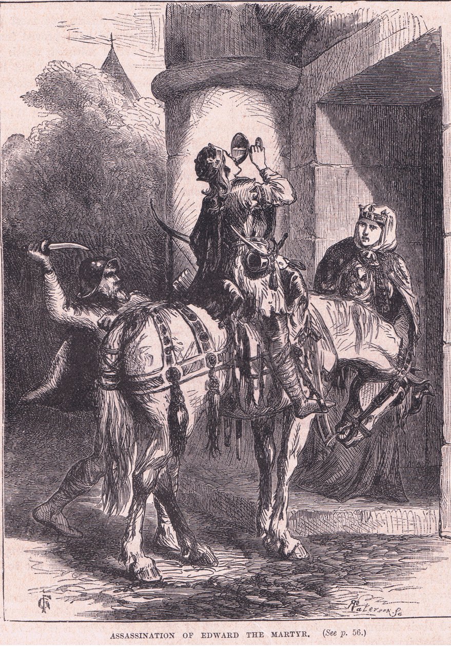 Ermordung von Eduard dem Märtyrer, 979 n. Chr. von Henry Marriott Paget