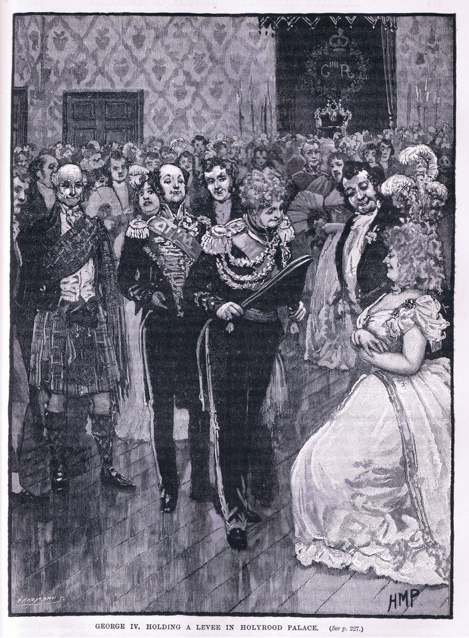 George IV hält einen Empfang im Holyrood Palace 1822 von Henry Marriott Paget