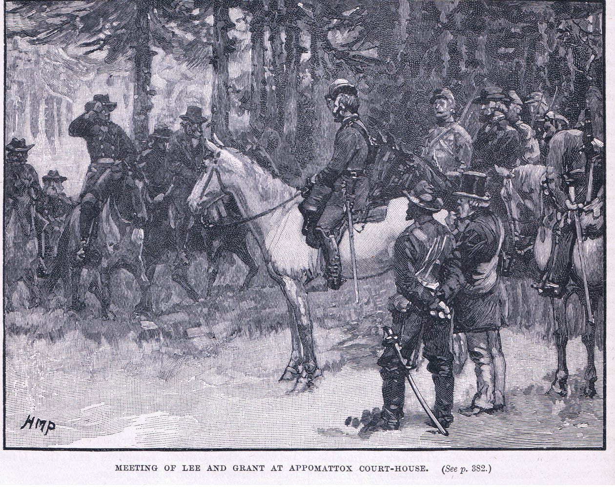 Treffen von Lee und Grant im Appomattox Court House (1865) von Henry Marriott Paget