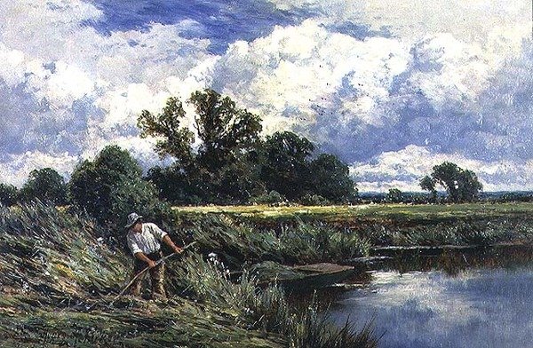 Der Fluss Lea, in der Nähe von Broxbourne in Hertfordshire von Henry Parker