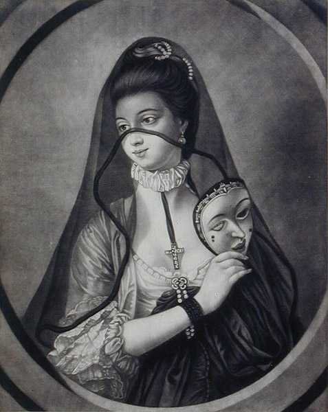 Die entlarvte Nonne, graviert von Carington Bowles von Henry Robert (after) Morland