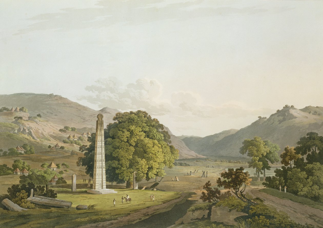 Der Obelisk von Axum, graviert von Daniel Havell, 1809 von Henry Salt