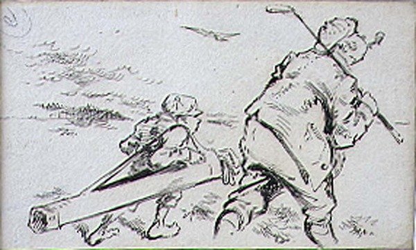 Der tollpatschige Golfer, Illustration aus dem 